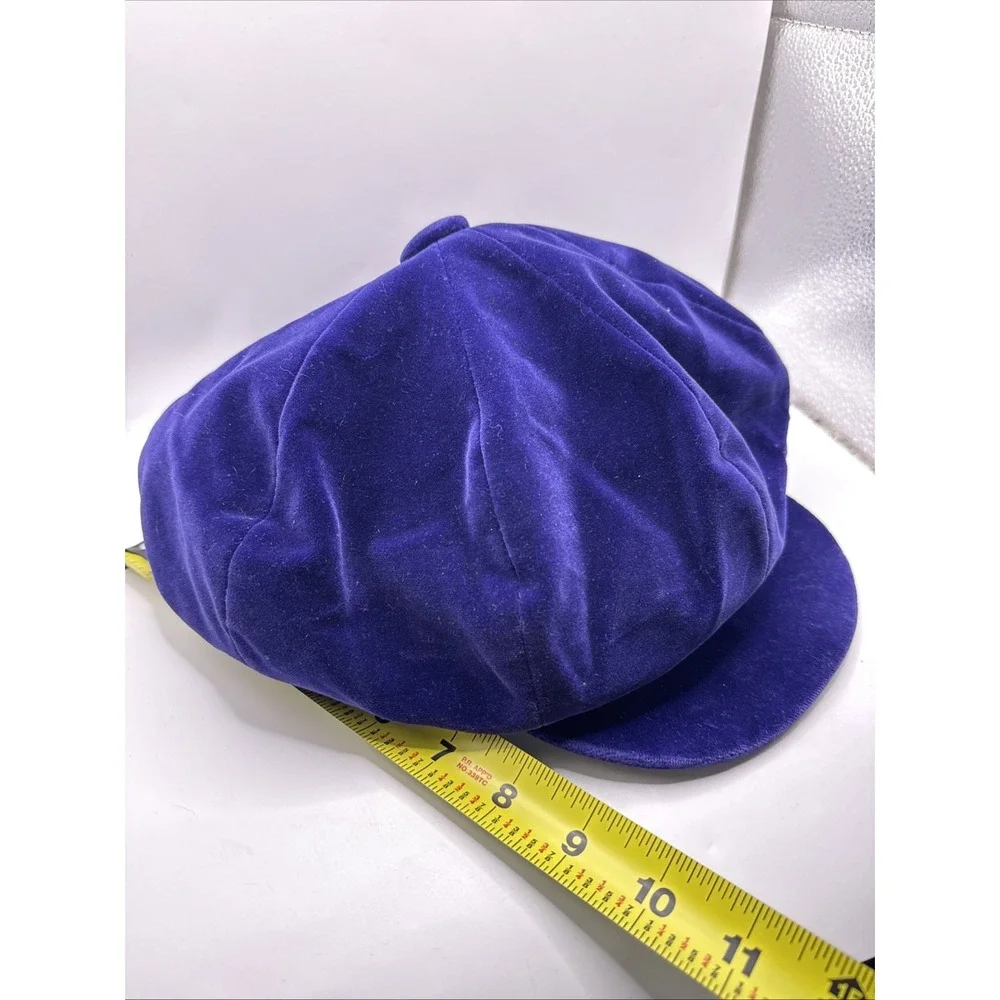 Vintage Velvet Cab Hat By New York Hat‎ & Cap Co Blue Velvet